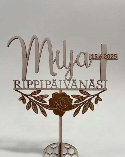 Rippipäivänäsi kakunkoriste milja