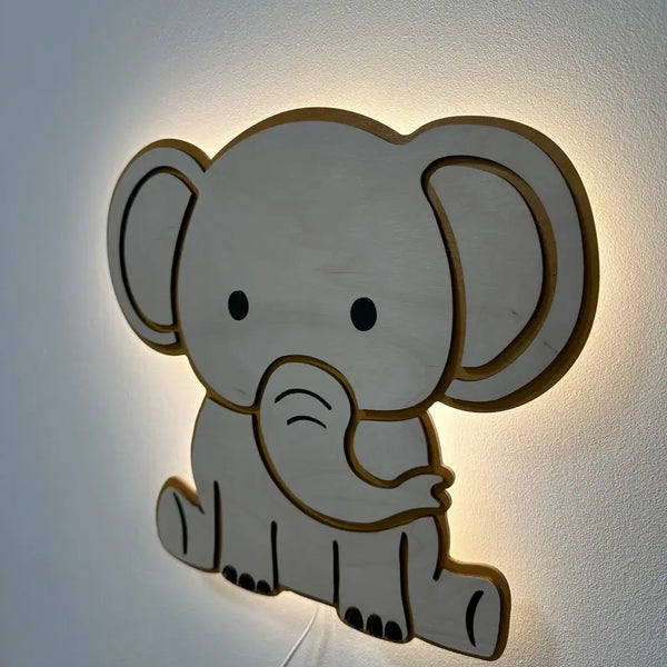 Elefantti lampunvarjostin sivuprofiili
