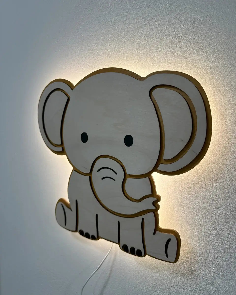 Elefantti lampunvarjostin sivuprofiili
