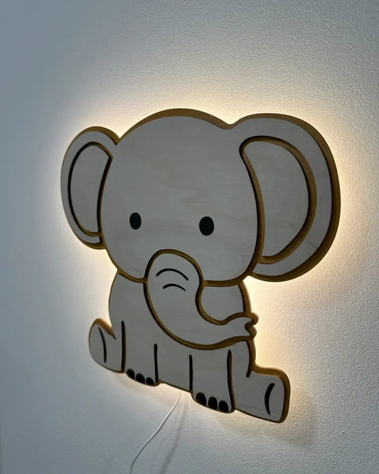 Elefantti lampunvarjostin sivuprofiili