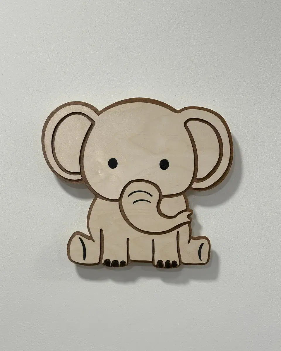 Elefantti lampunvarjostin ruskea